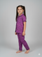 Light Violet Girls Printed Nightsuit Set Soft & Gentle Comfort