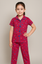Pink Kids Printed Nightsuit Set for Girls Cozy Everyday Sleepwear